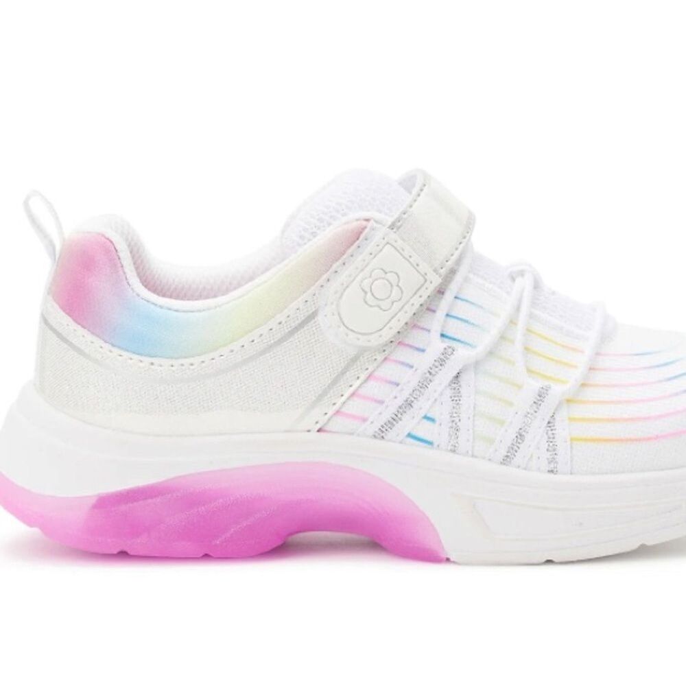 Athletic Works Girl's Low Top Light Up Sneakers sz 2